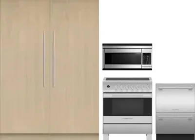 5 Piece Package Includes Refrigerator, Freezer, Range, Microwave And Dishwasher